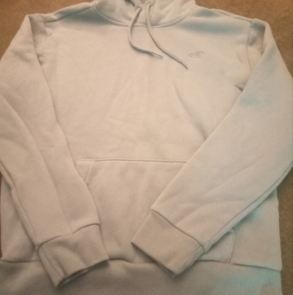 Light Blue Hollister Pull Over Hoodie Size Small - Picture 1 of 5
